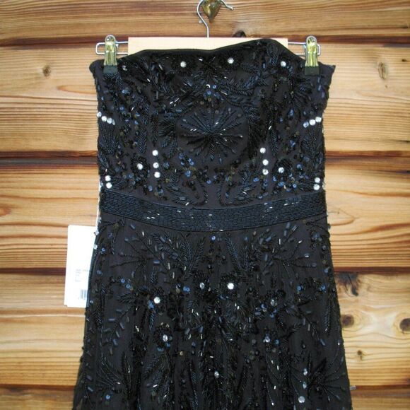 MAC DUGGAL 93898 Black Strapless Embellished A Line Dress - Picture 7 of 13